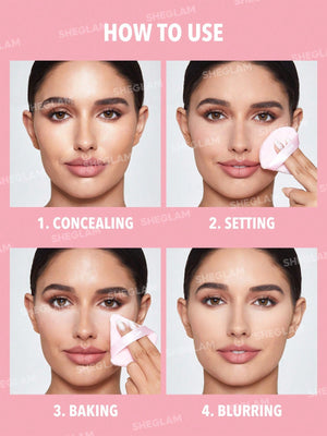 SHEGLAM Insta-Ready Face & Under Eye Setting Powder Duo-Bubblegum 2 In 1 - Negative Apparel