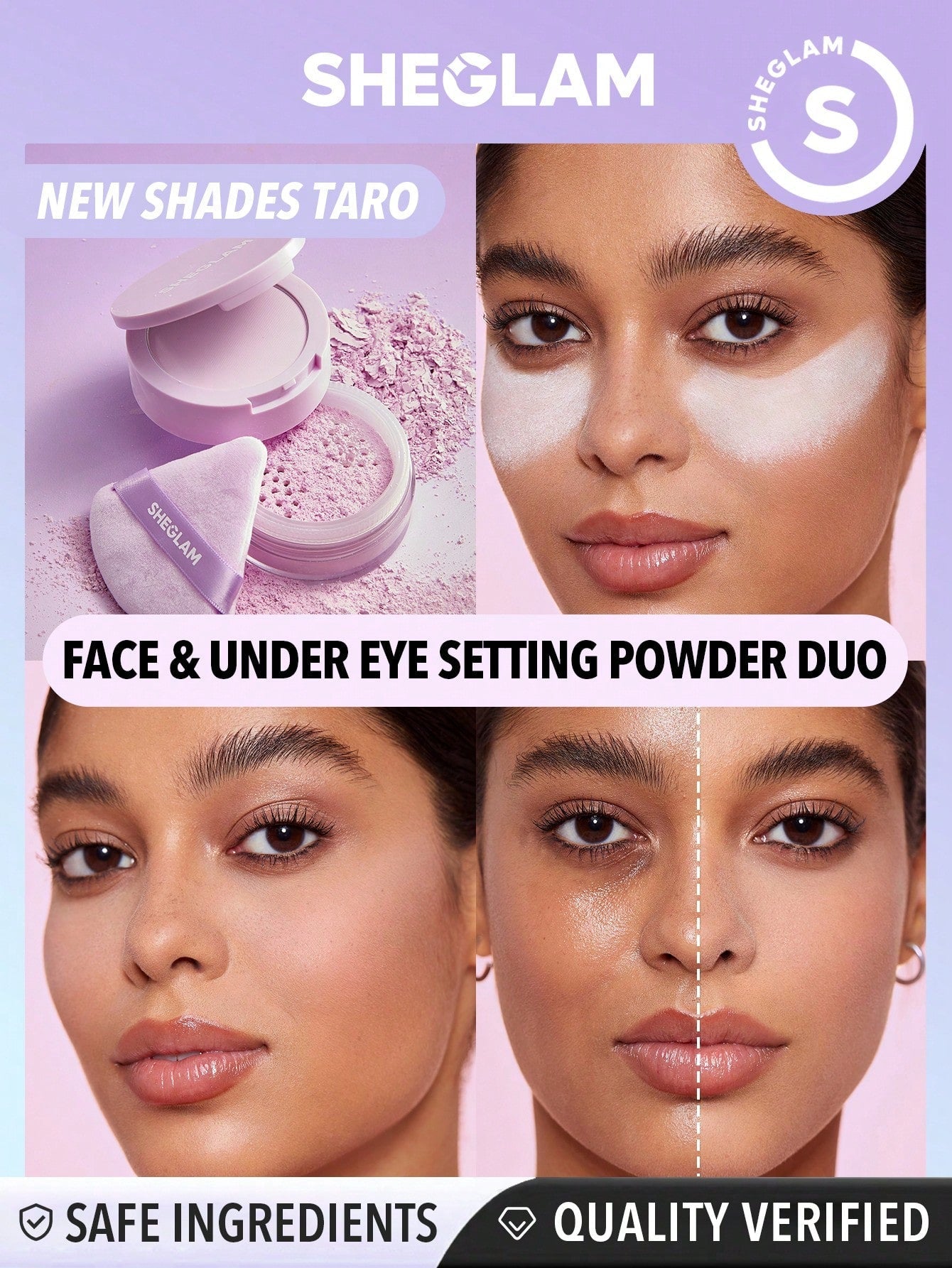 SHEGLAM Insta - Ready Face & Under Eye Setting Powder Duo - Negative Apparel