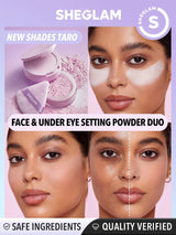 SHEGLAM Insta - Ready Face & Under Eye Setting Powder Duo - Negative Apparel