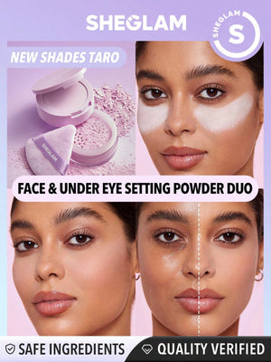 SHEGLAM Insta - Ready Face & Under Eye Setting Powder Duo - Negative Apparel