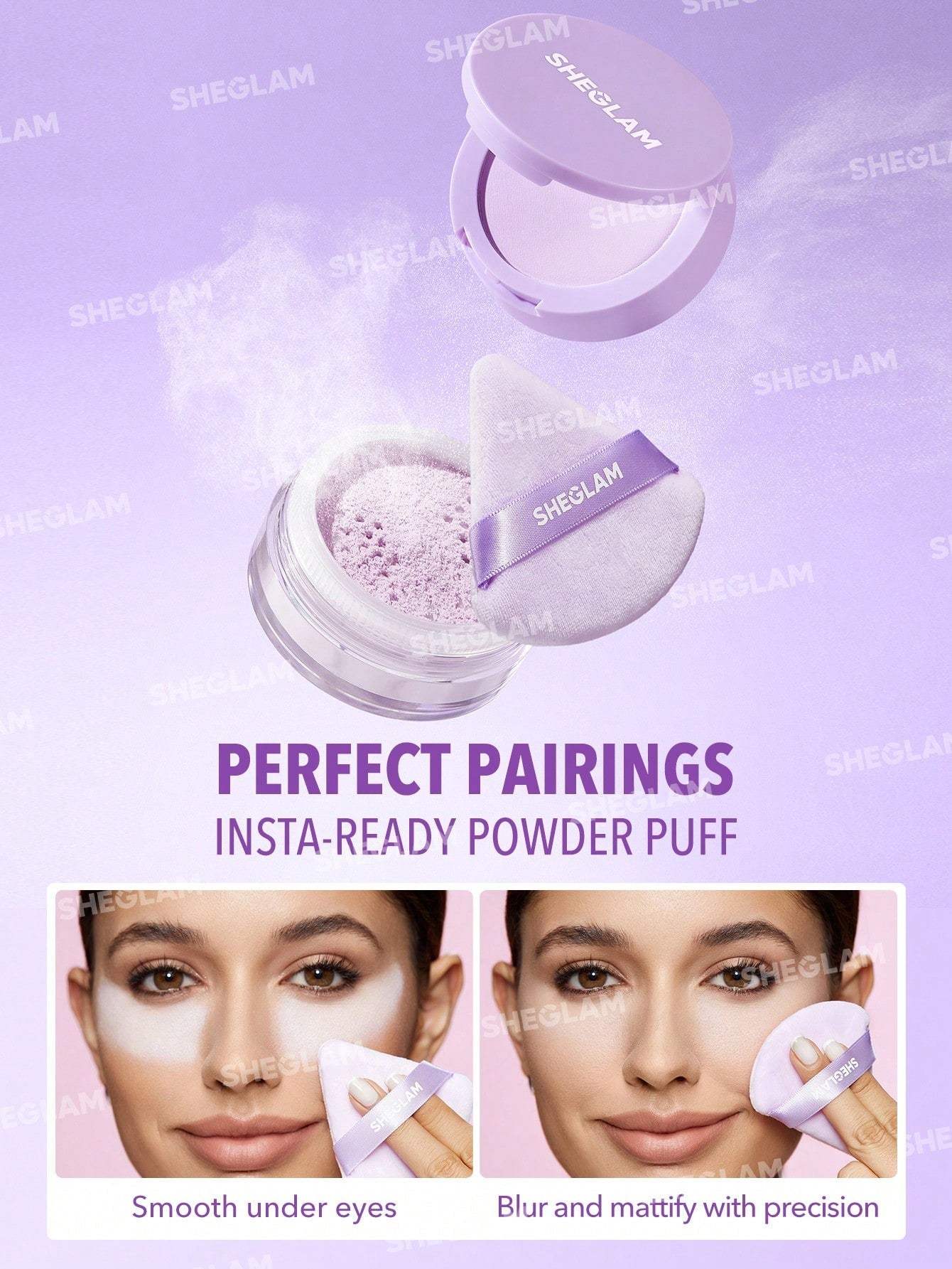 SHEGLAM Insta - Ready Face & Under Eye Setting Powder Duo - Negative Apparel