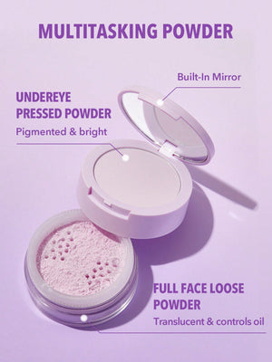 SHEGLAM Insta - Ready Face & Under Eye Setting Powder Duo - Negative Apparel