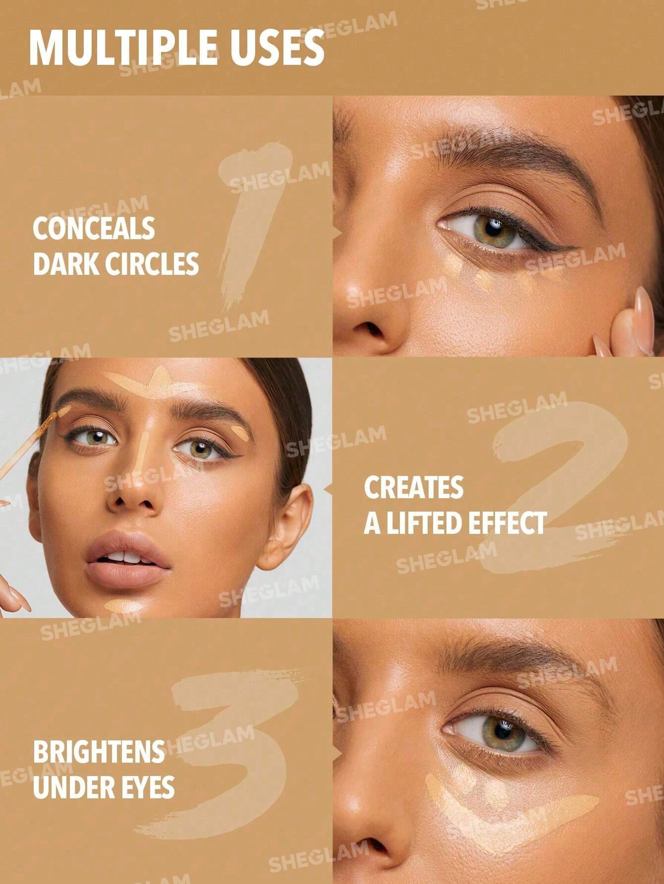 SHEGLAM Like Magic 12hr Full Coverage Concealer - Negative Apparel