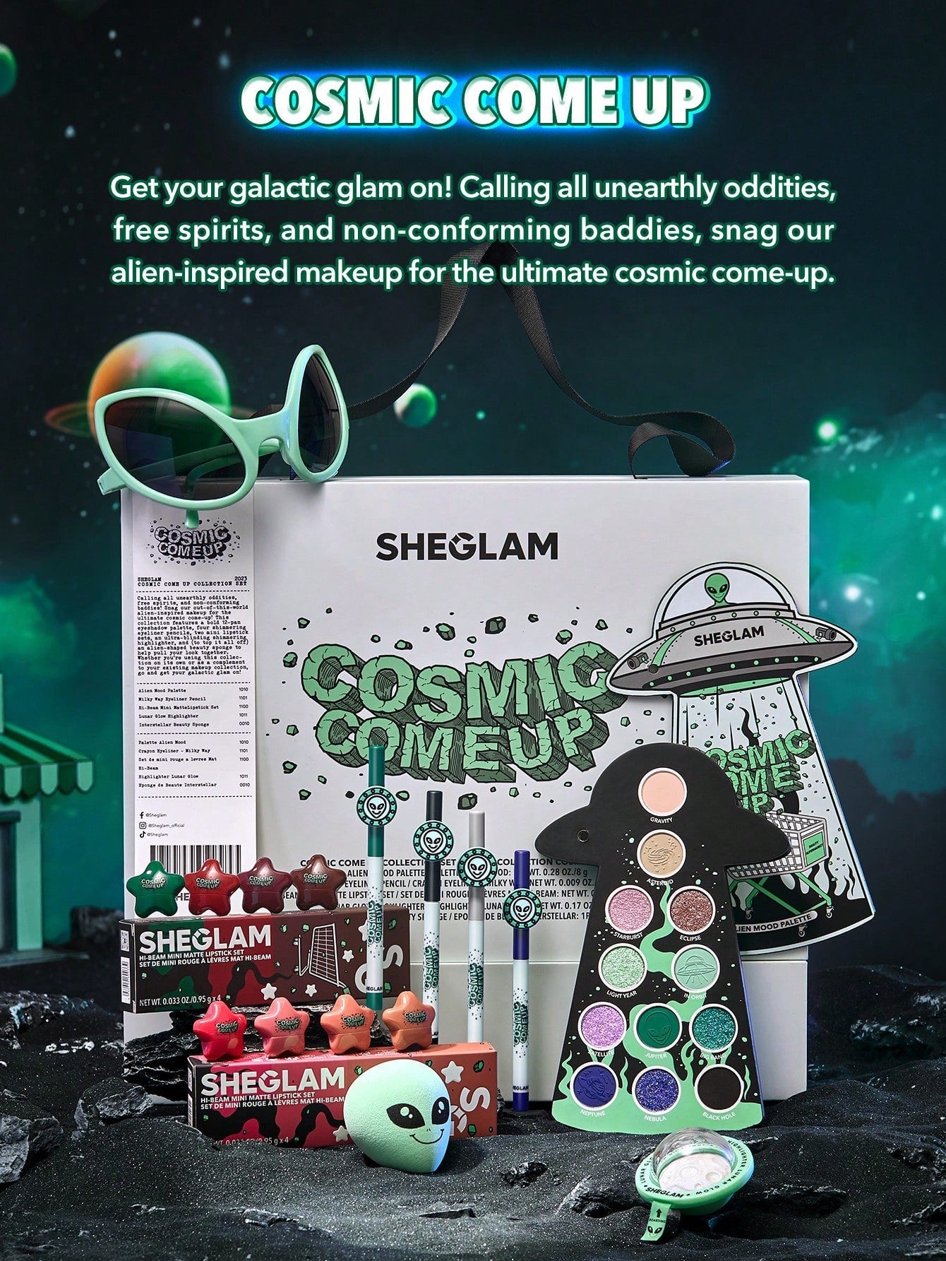 SHEGLAM Lunar Glow Highlighter Multi-Dimensional Shine Highlighter - Negative Apparel