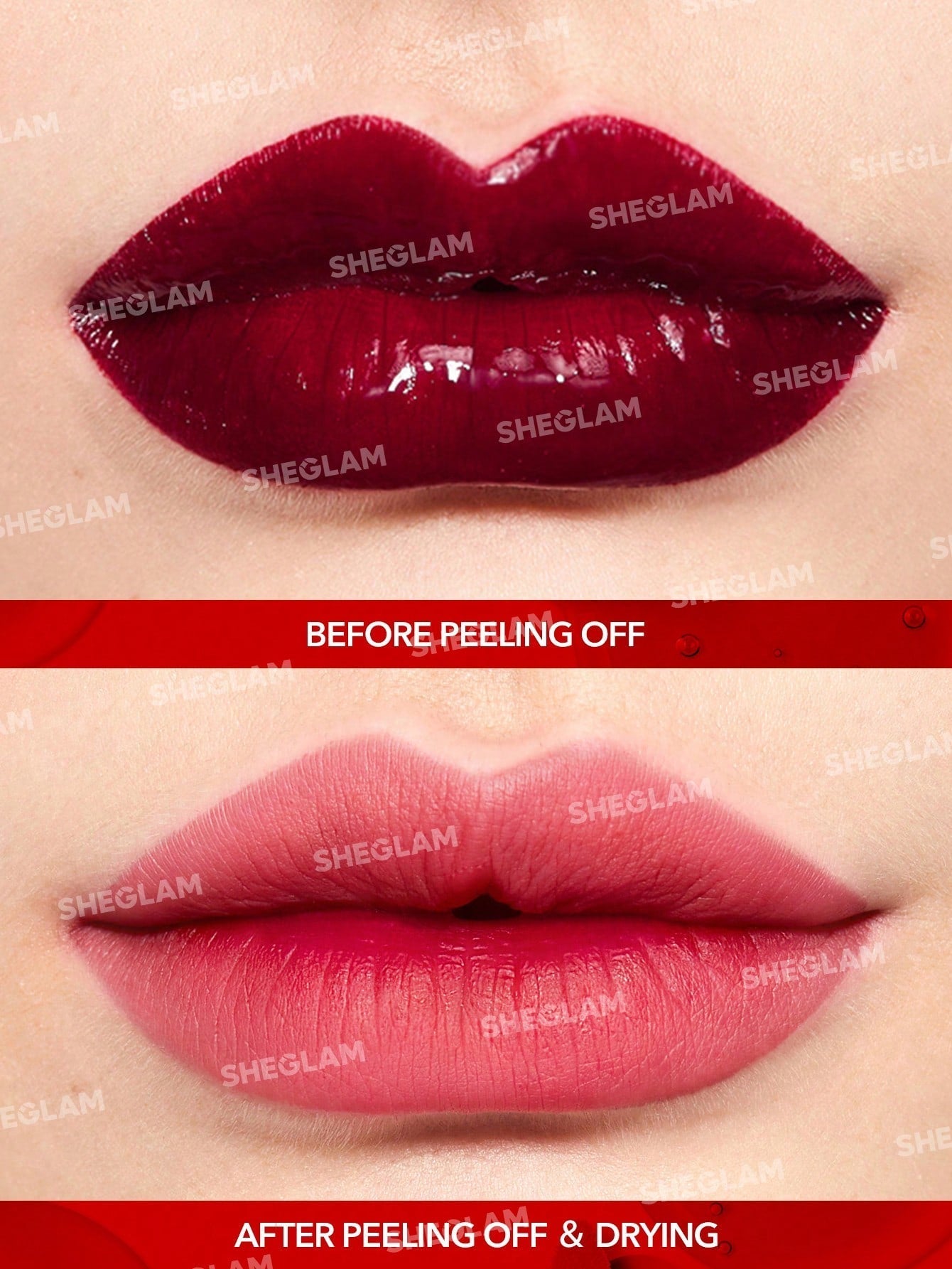 SHEGLAM Peel Talk Lip Tint-Tongue Twister Long-Lasting Waterproof Liquid Lipstick Peel Off Lip Stain High Pigment Tattoo Tint Black Friday Sale Gift Lip Tint - Negative Apparel