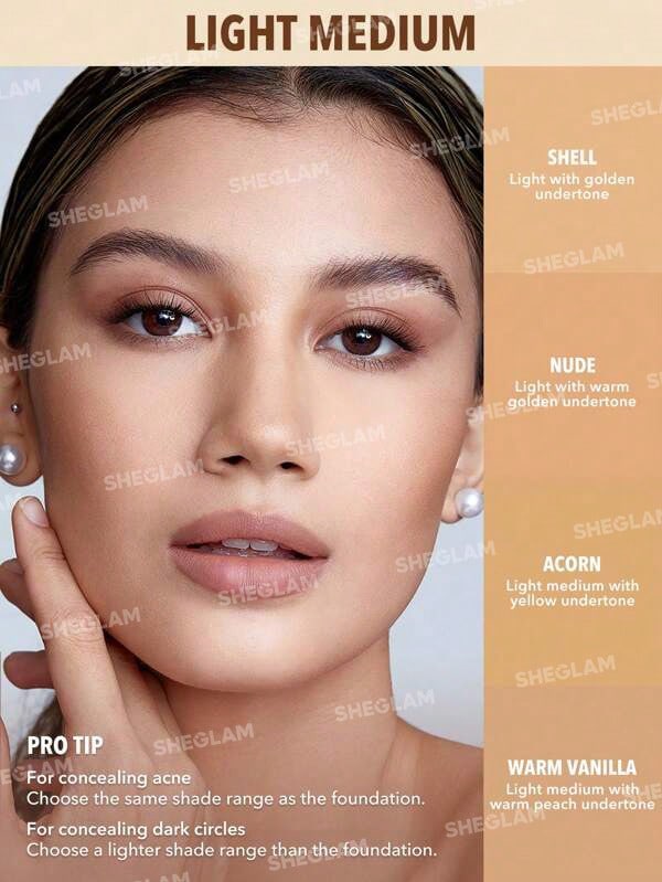SHEGLAM Perfect Skin High Coverage Concealer - Negative Apparel