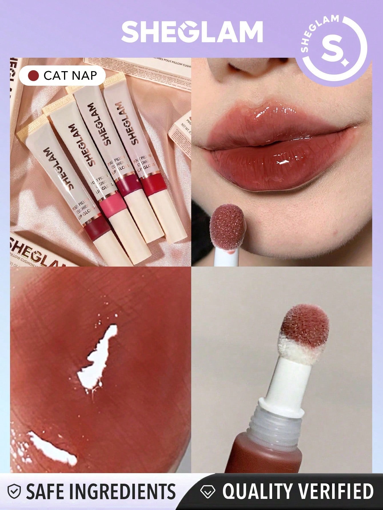 SHEGLAM Pout Pillow Cushion Lip Gloss - Negative Apparel