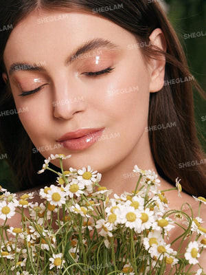 SHEGLAM Power Bouquet Lip Gloss -Power Petals  Shiny Tinted Moisturizing Lip Gloss Plumping Non-Sticky Lip Oil Repairing Cherry Blossom Extract Lip Care - Negative Apparel