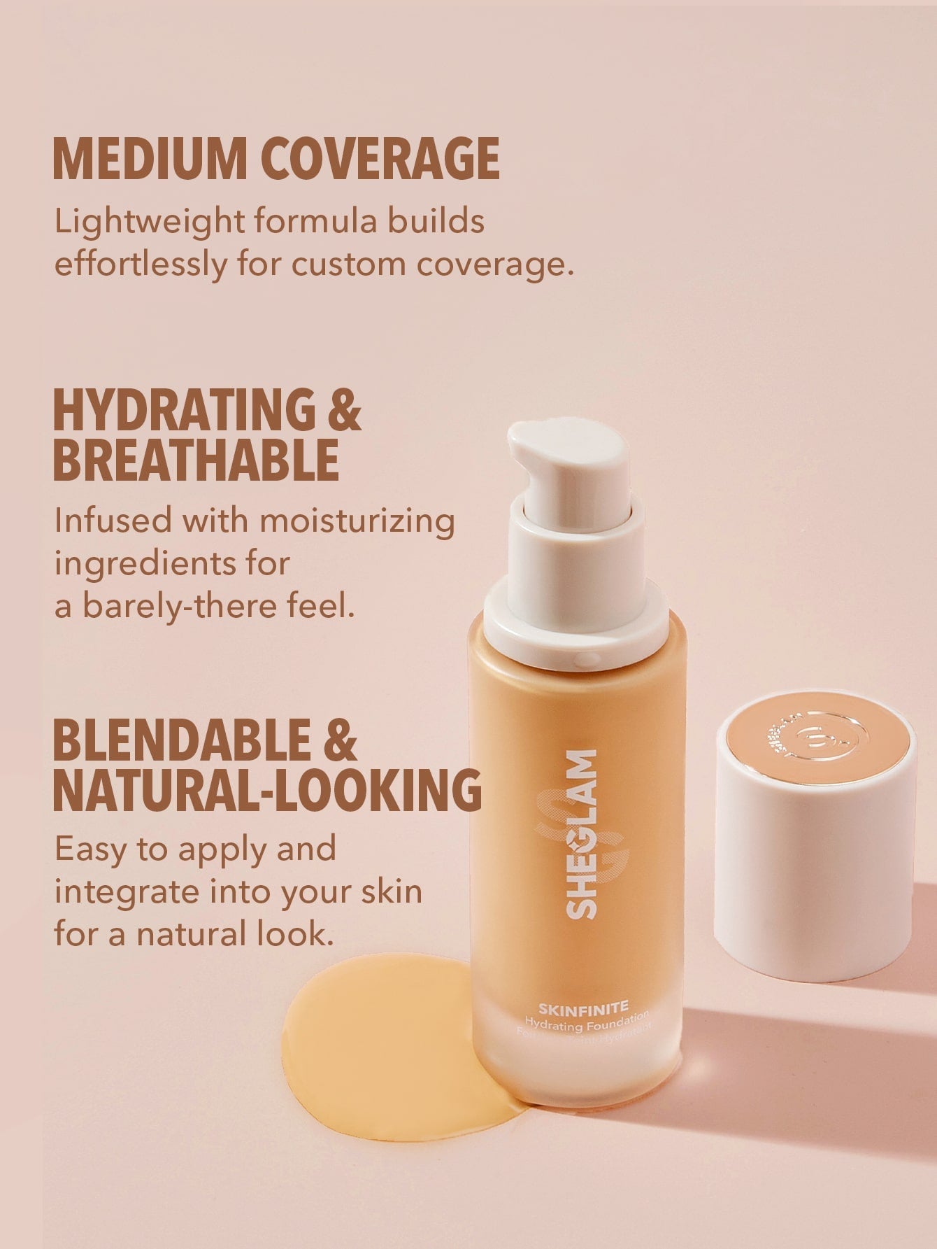 SHEGLAM Skinfinite Hydrating Foundation-Shell - Negative Apparel