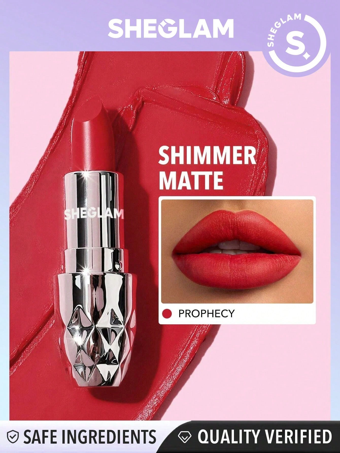 SHEGLAM Starlight Velvet Lipstick - Deep Under - Prophecy - Negative Apparel