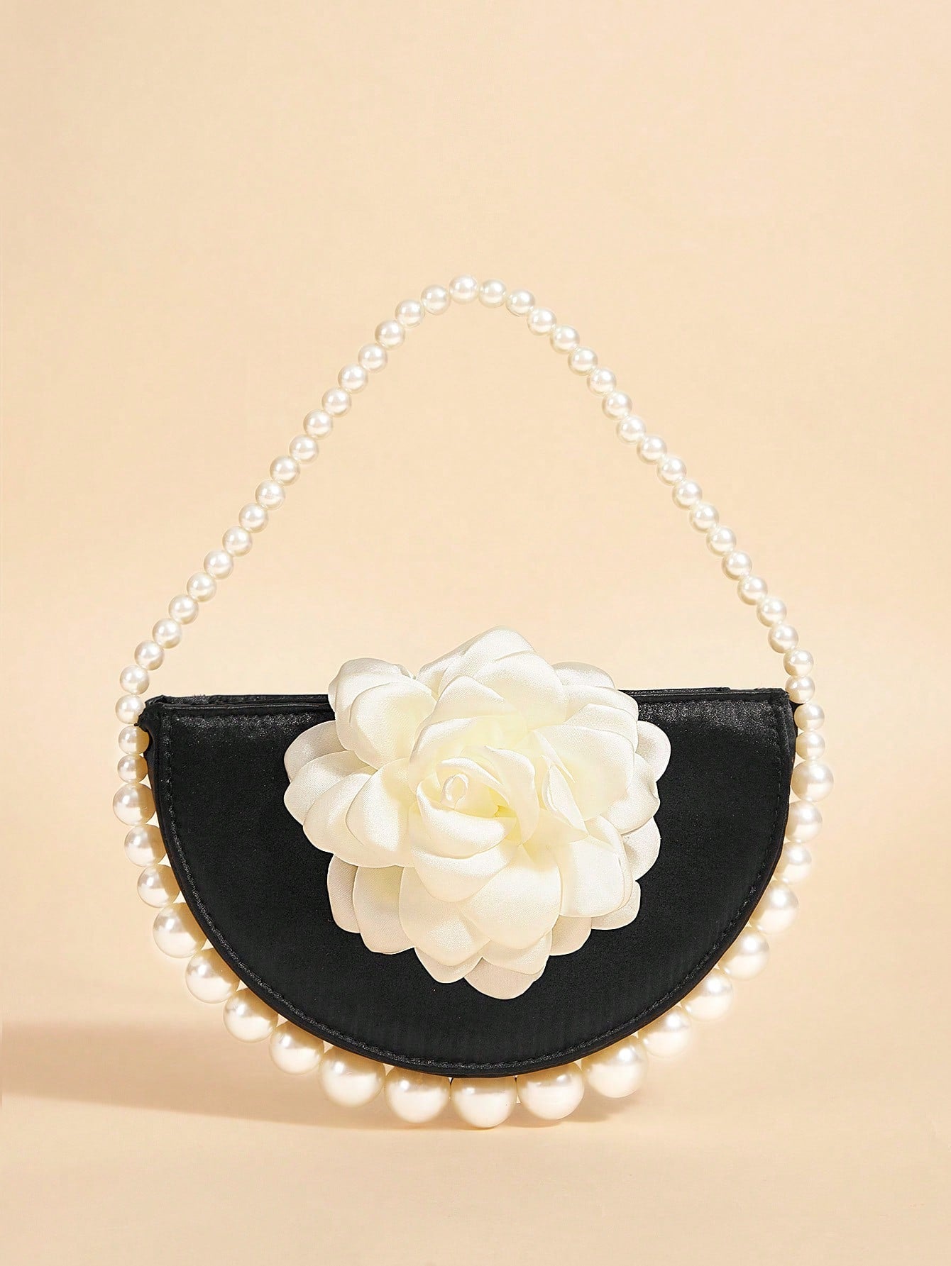 SHEIN Belle Luxury, Glamorous,Elegant, Flower, Women Top Handle Bag - Negative Apparel