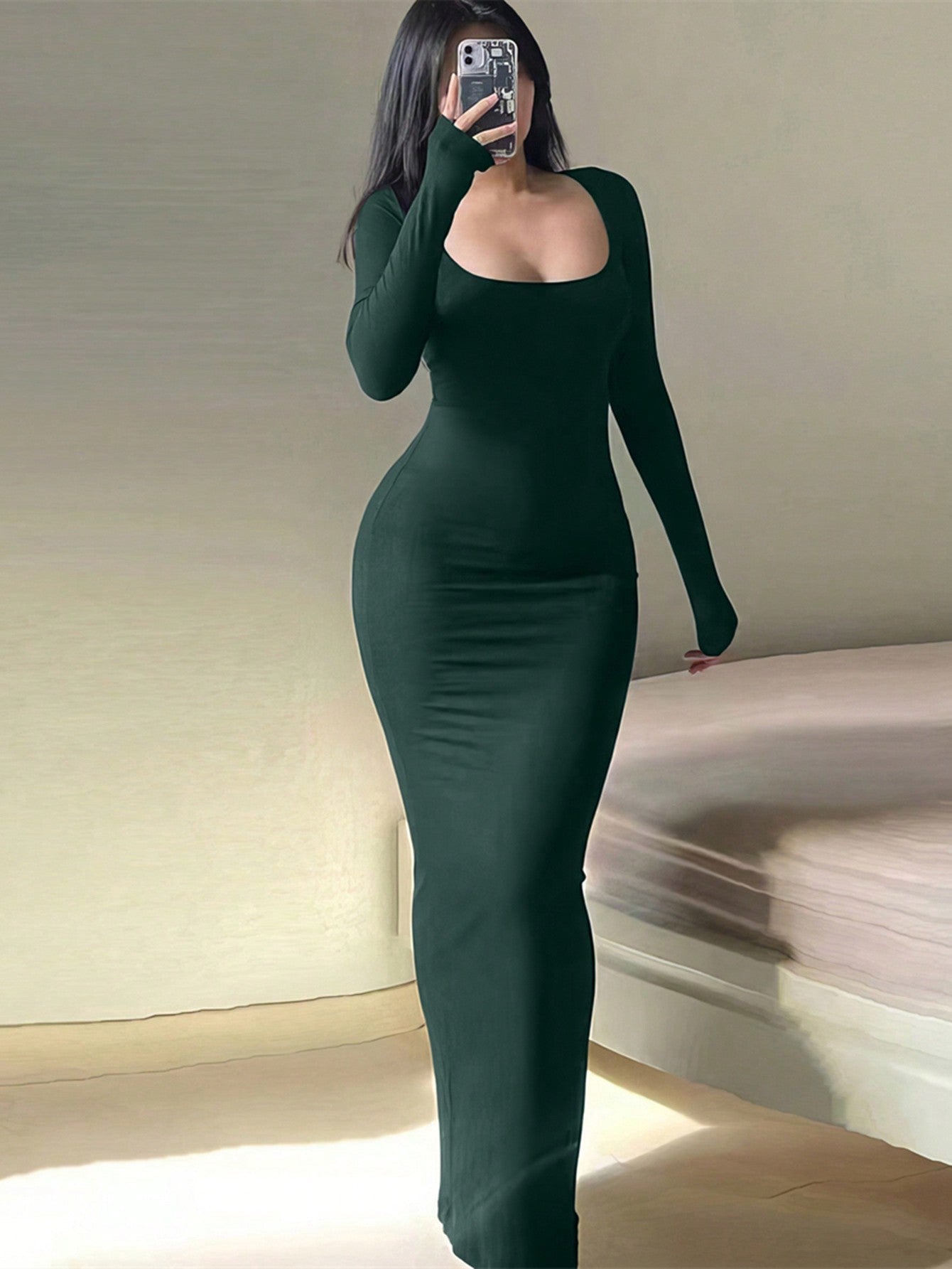 Neck bodycon dress best sale