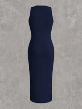 SHEIN EZwear Women's Plus Size Solid Knit Bodycon Dress - Negative Apparel