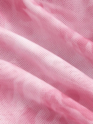 SHEIN MOD Women's Floral Print Bell Sleeve Top FD - Negative Apparel