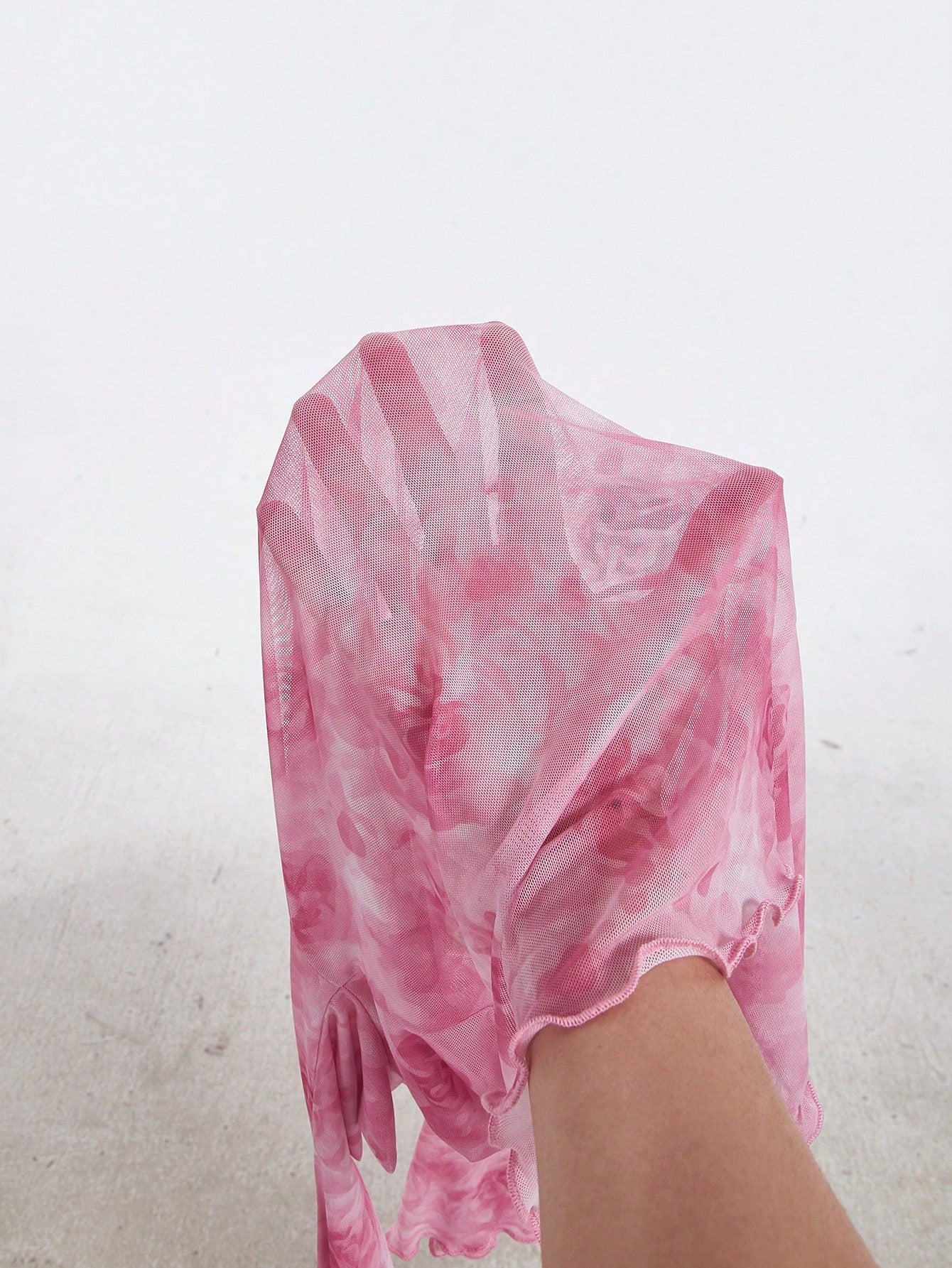 SHEIN MOD Women's Floral Print Bell Sleeve Top FD - Negative Apparel