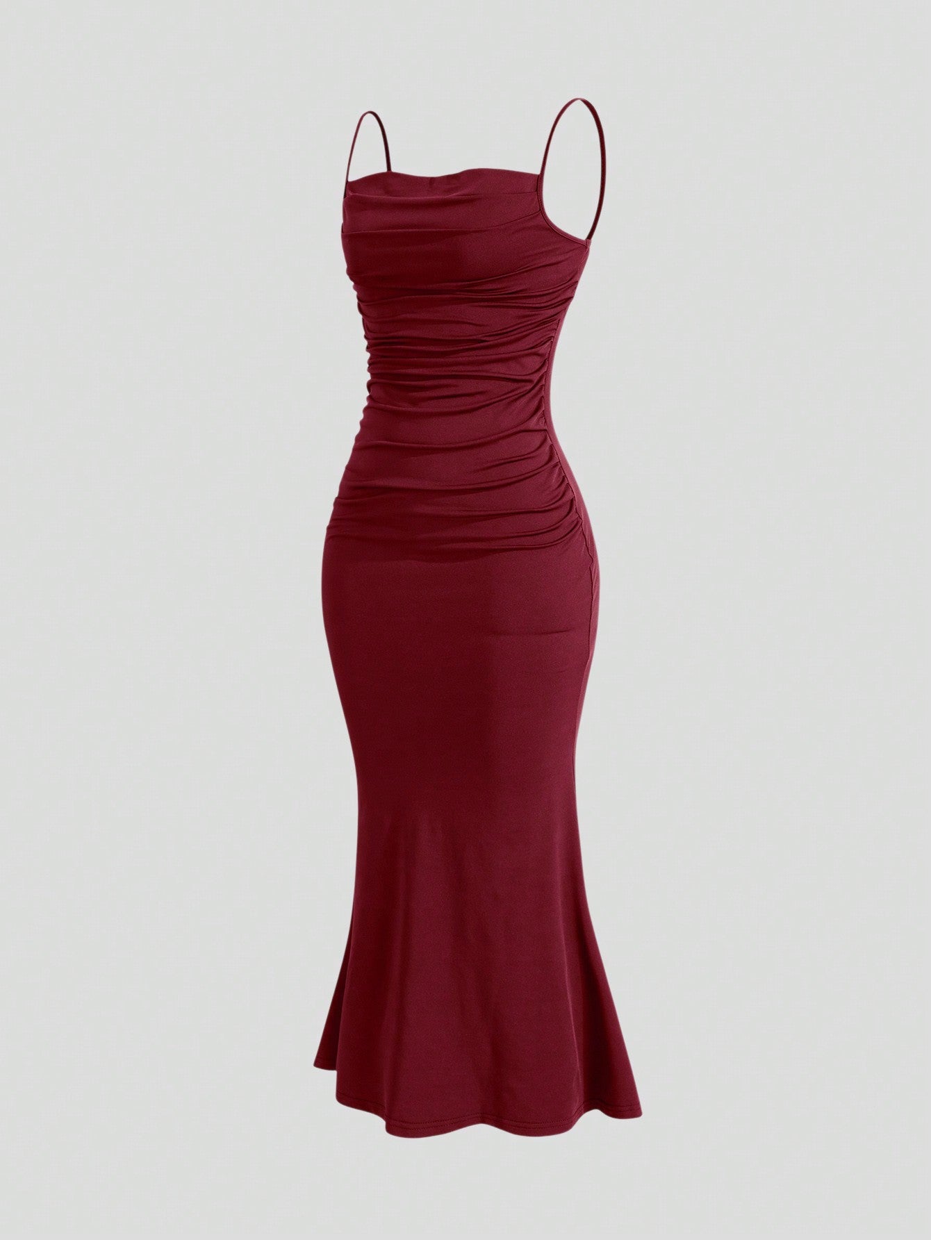 SHEIN Solid Ruched Cami Dress - Negative Apparel
