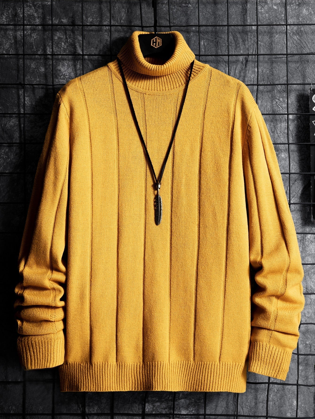 SHEIN Solid Turtleneck Sweater - Negative Apparel
