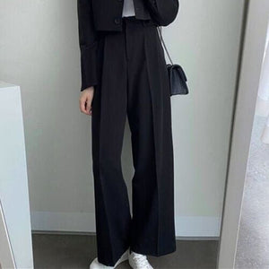 Short Blazer Suit Set for Women Including Pants - Negative Apparel