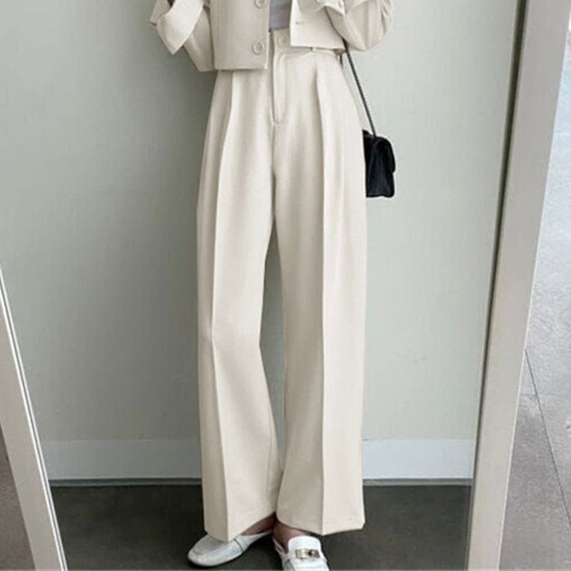 Short Blazer Suit Set for Women Including Pants - Negative Apparel