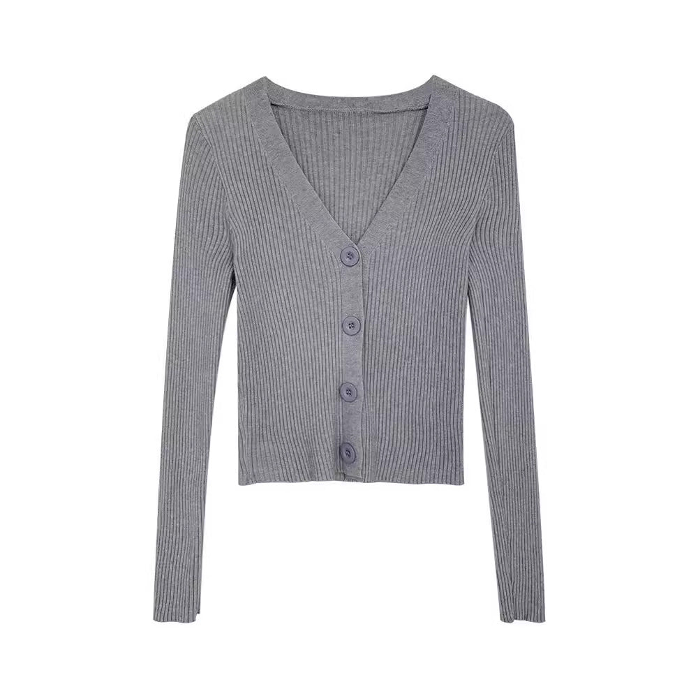 Short sweater slim cardigan coat women's knitted sweater - Negative Apparel