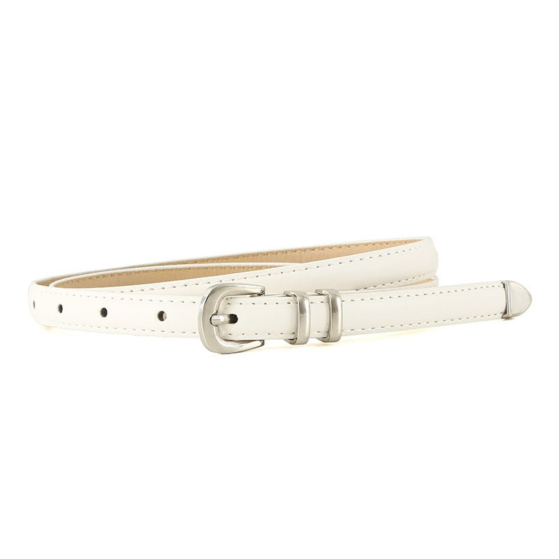Simple Buckle Thin Women Belt - Negative Apparel