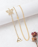 Simple rhinestone butterfly shape shoulder chain high - grade sling chain DIY accessories - Negative Apparel