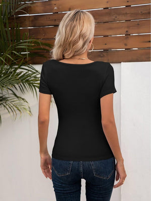 Slim Short Sleeve T-shirt Tops - Negative Apparel