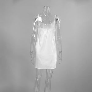 sling satin nightdress two - piece feather long - sleeved nightgown - Negative Apparel