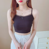 Small floral lace edge sling vest women's summer 2025 new bm style sexy versatile and thin outer wear base tide - Negative Apparel