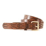 Snake pattern belt women's belt jeans versatile ladies decorative black pants belt student simple trendy casual - Negative Apparel