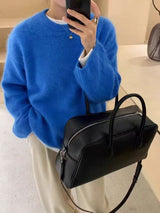 Soft waxy milk fufu imitation mink fleece pullover sweater - Negative Apparel