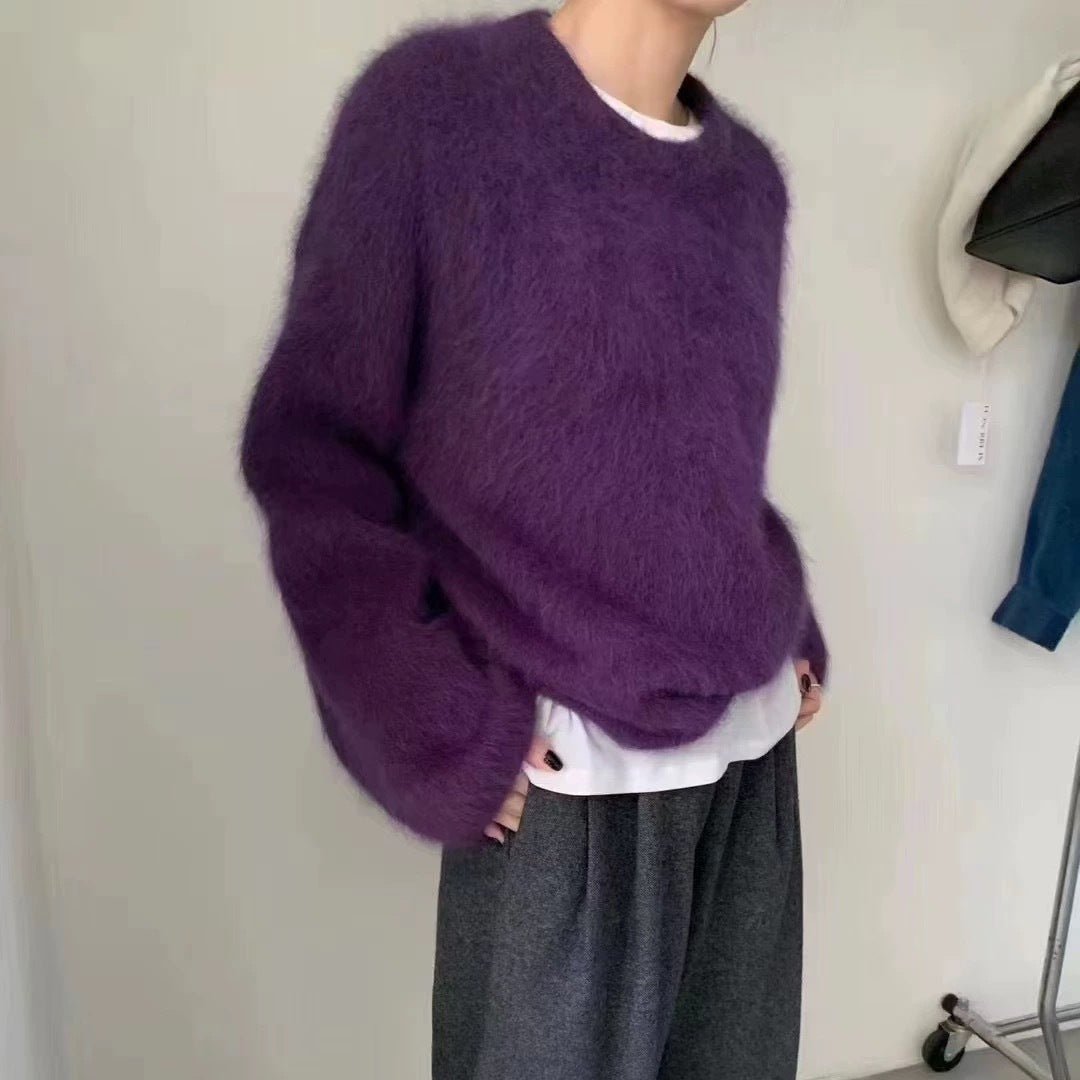 Soft waxy milk fufu imitation mink fleece pullover sweater - Negative Apparel