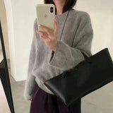 Soft waxy milk fufu imitation mink fleece pullover sweater - Negative Apparel