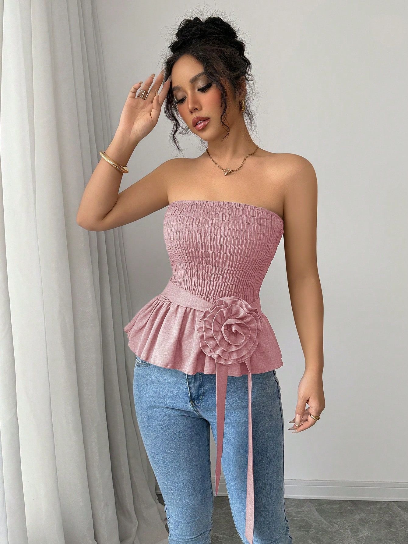 Solid color tube top French unique and beautiful small top - Negative Apparel