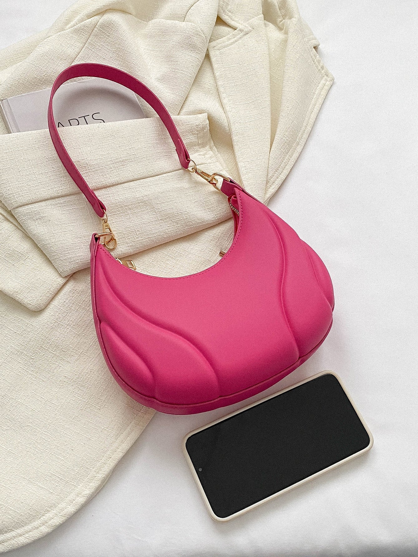 Solid Color Versatile Shoulder Bag For Women - Negative Apparel