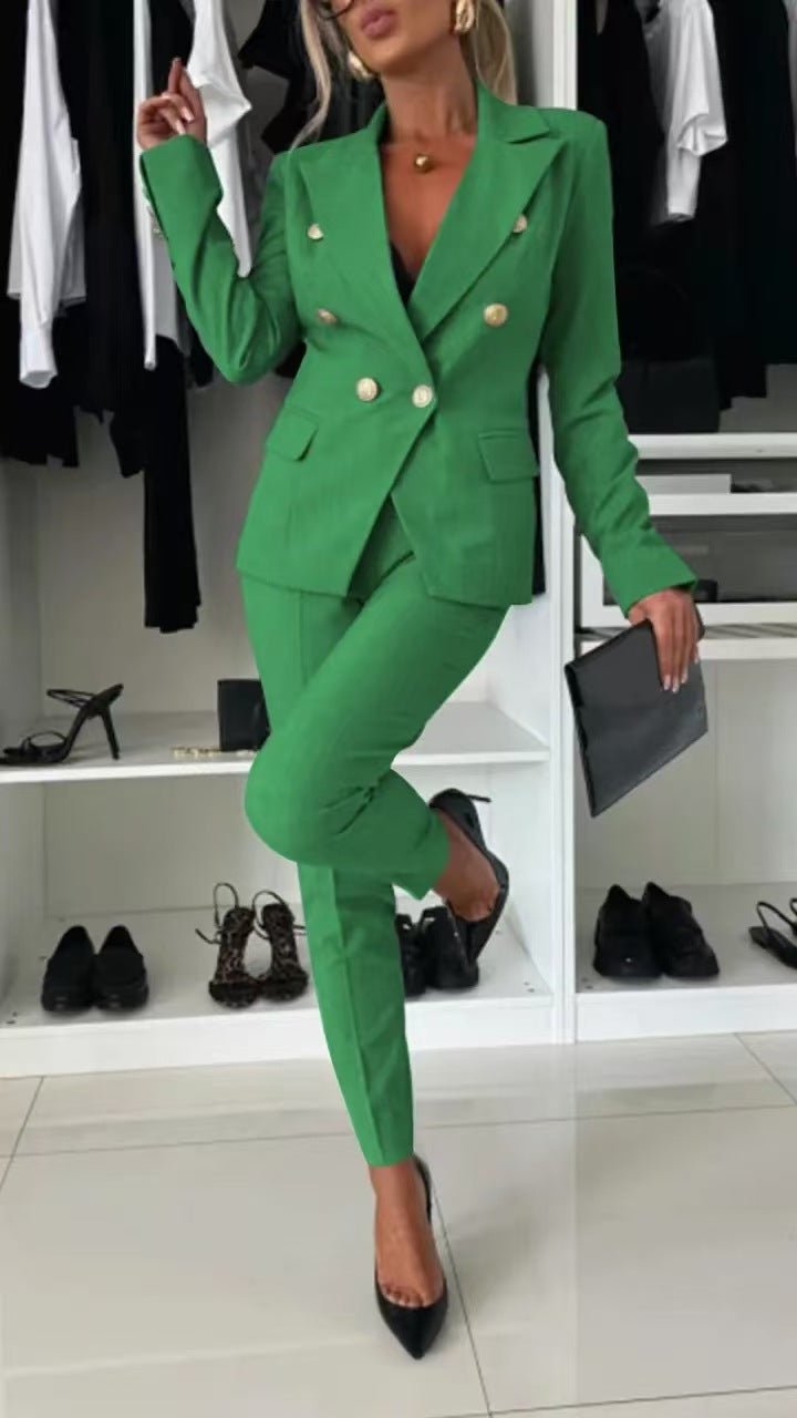 Solid color versatile suit independent fashion with casual pocket - Negative Apparel