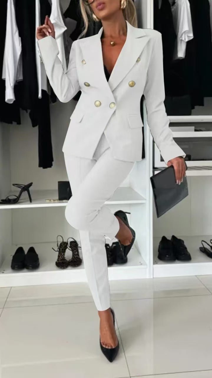 Solid color versatile suit independent fashion with casual pocket - Negative Apparel