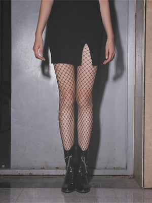 Solid Fishnet Tights - Negative Apparel