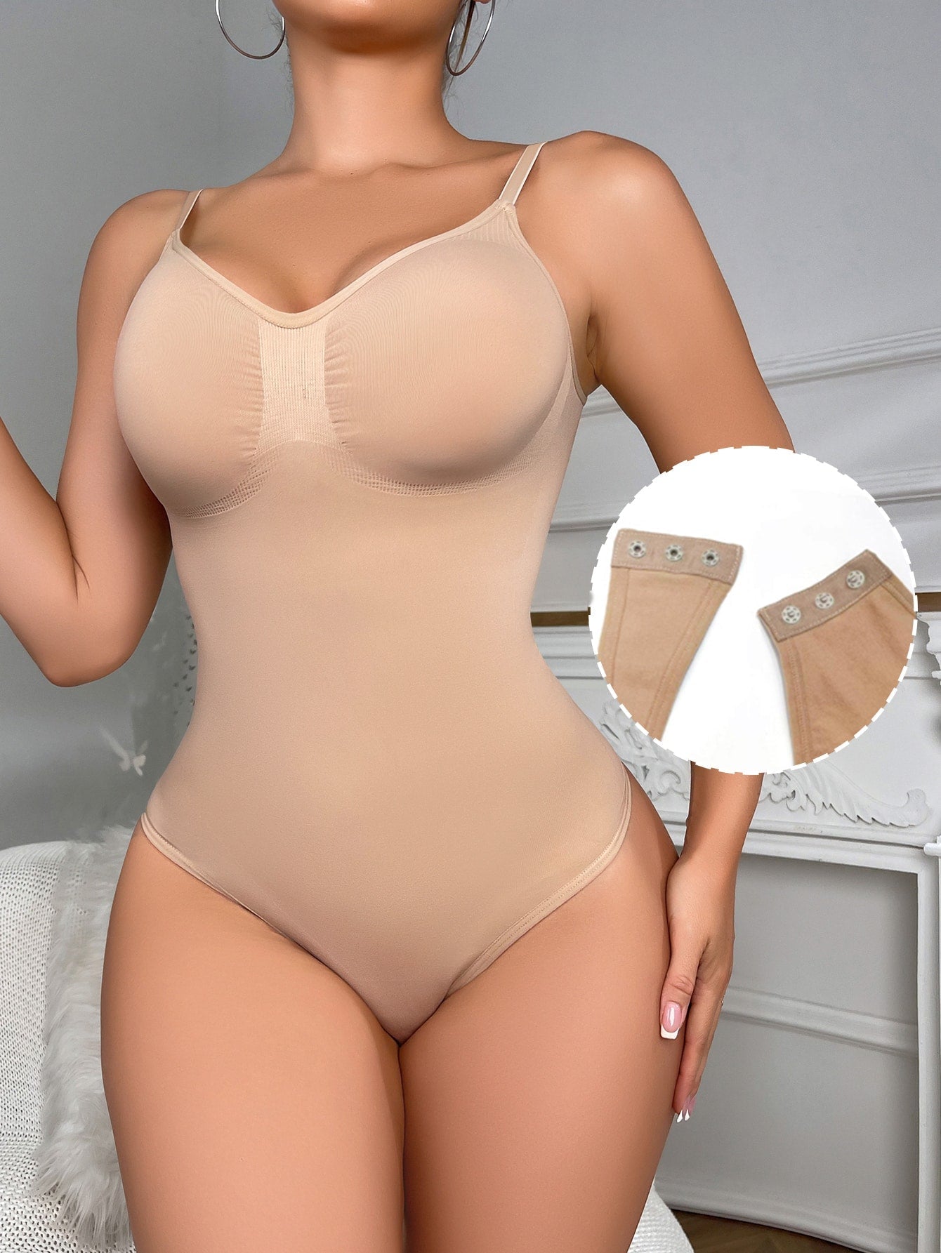 Solid Shapewear Bodysuit - Negative Apparel