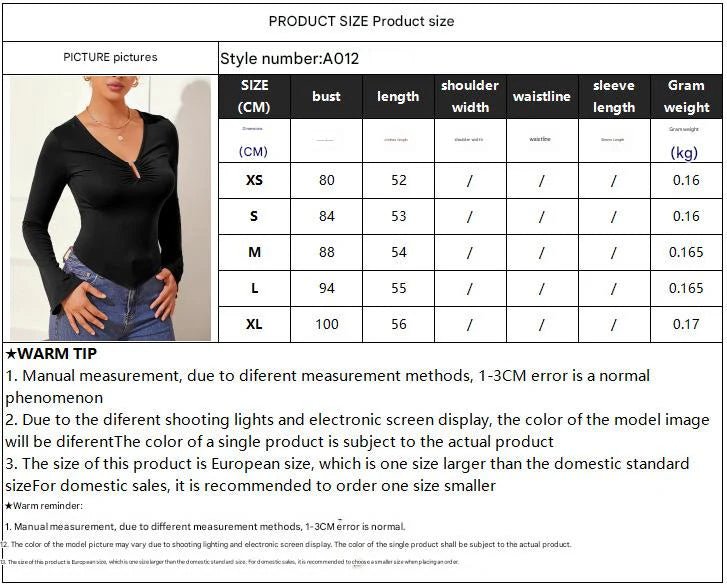 Spring new fashion solid color slim fashion bottom T-shirt long sleeve shirt - Negative Apparel