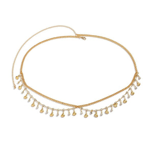 Star pendant waist ornaments multi - layer tassel waist chain - Negative Apparel