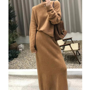 Straight skirt + sweater two - piece set - Negative Apparel