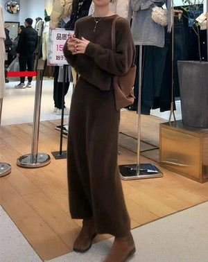 Straight skirt + sweater two - piece set - Negative Apparel