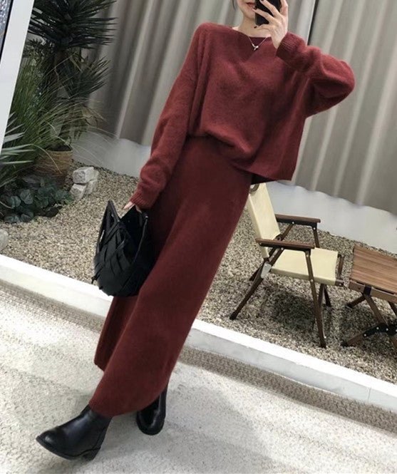 Straight skirt + sweater two - piece set - Negative Apparel