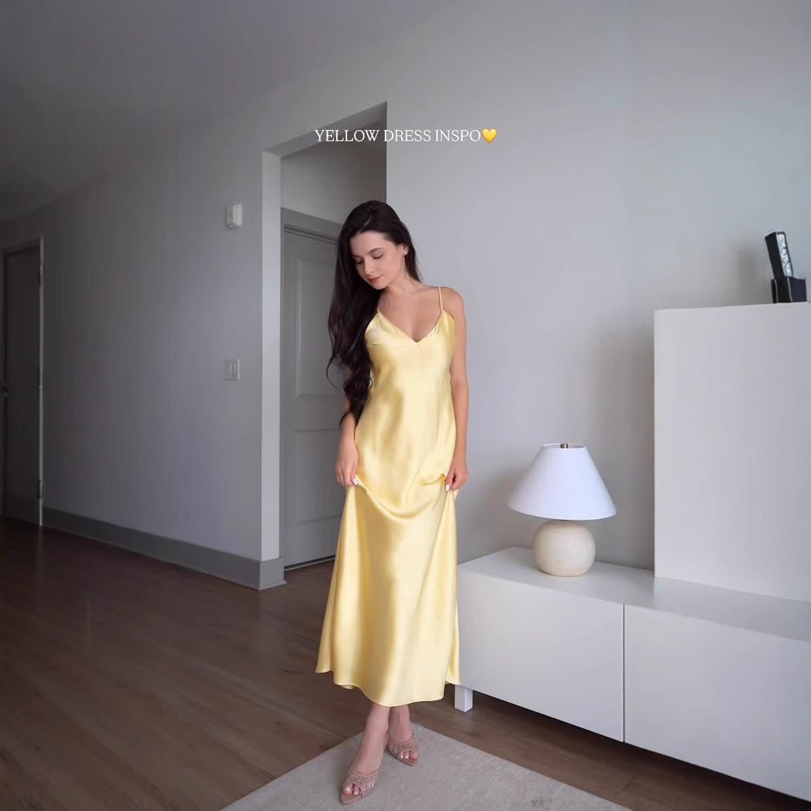 💛 Street Style High Waist Suspender Dress for Women | Solid Color Summer Midi Dress – Polyester | Part No. CY61336 - Negative Apparel