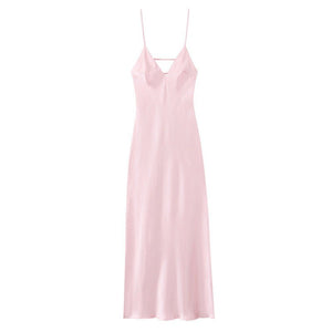 💛 Street Style High Waist Suspender Dress for Women | Solid Color Summer Midi Dress – Polyester | Part No. CY61336 - Negative Apparel