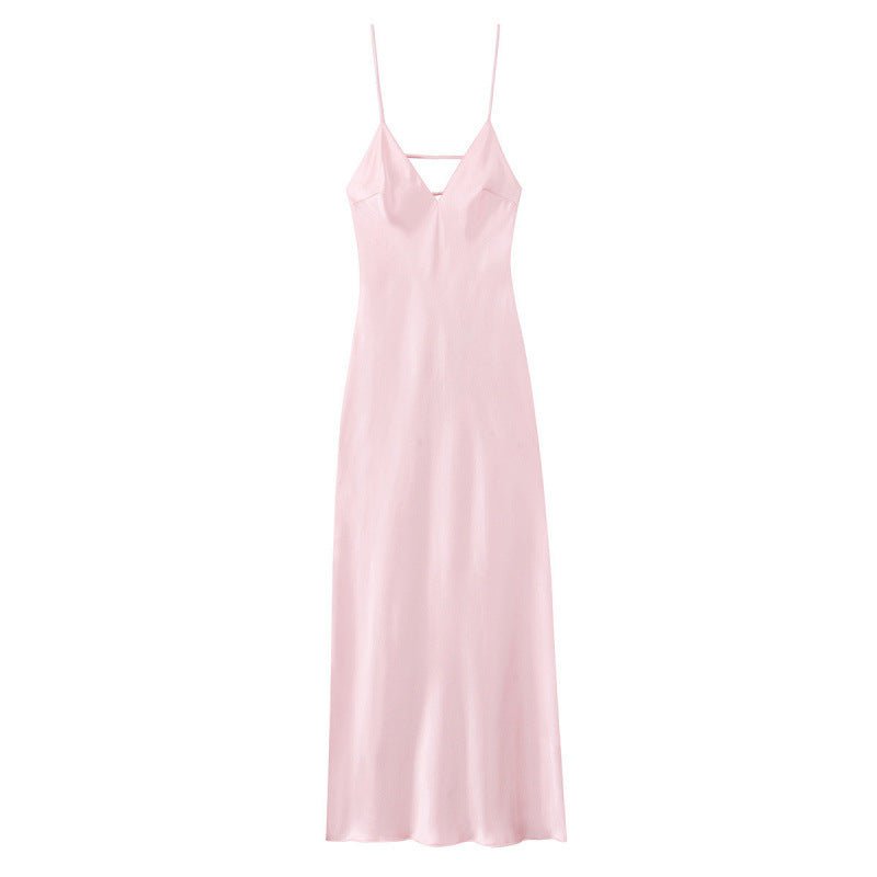 💛 Street Style High Waist Suspender Dress for Women | Solid Color Summer Midi Dress – Polyester | Part No. CY61336 - Negative Apparel