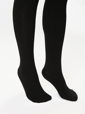 Striped Over The Knee Thigh High Socks - Negative Apparel