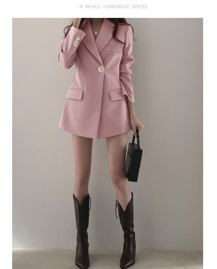 Suit jacket Korean version retro Office Jacket outer wear trendy Jacket - Negative Apparel