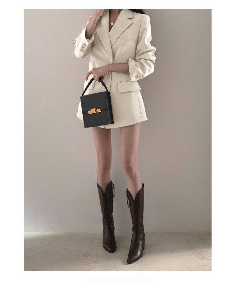 Suit jacket Korean version retro Office Jacket outer wear trendy Jacket - Negative Apparel